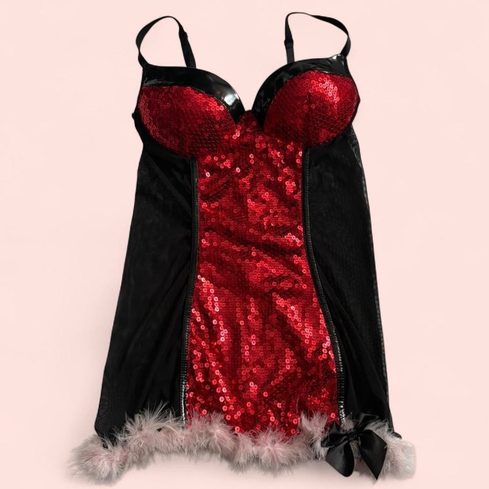 Y2K Christmas Festive Lingerie Top